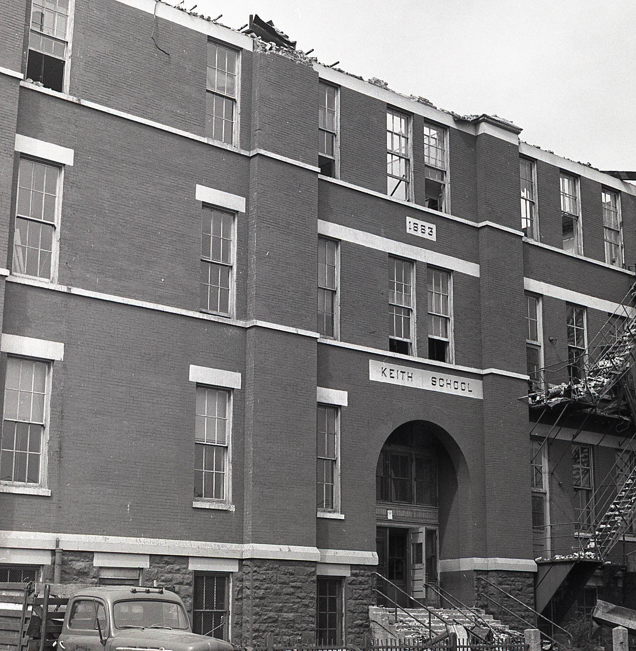 Keith School during demolition