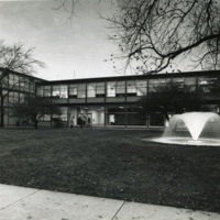 Perlstein Hall and Fountain