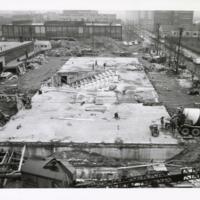 Siegel Hall under construction, Illinois Institute of Technology, Chicago, Illinois, 1951