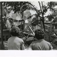 Demolition of the Armour Research Foundation building at 55 East 33rd Street, Illinois Institute of Technology, Chicago, Illinois, 1975